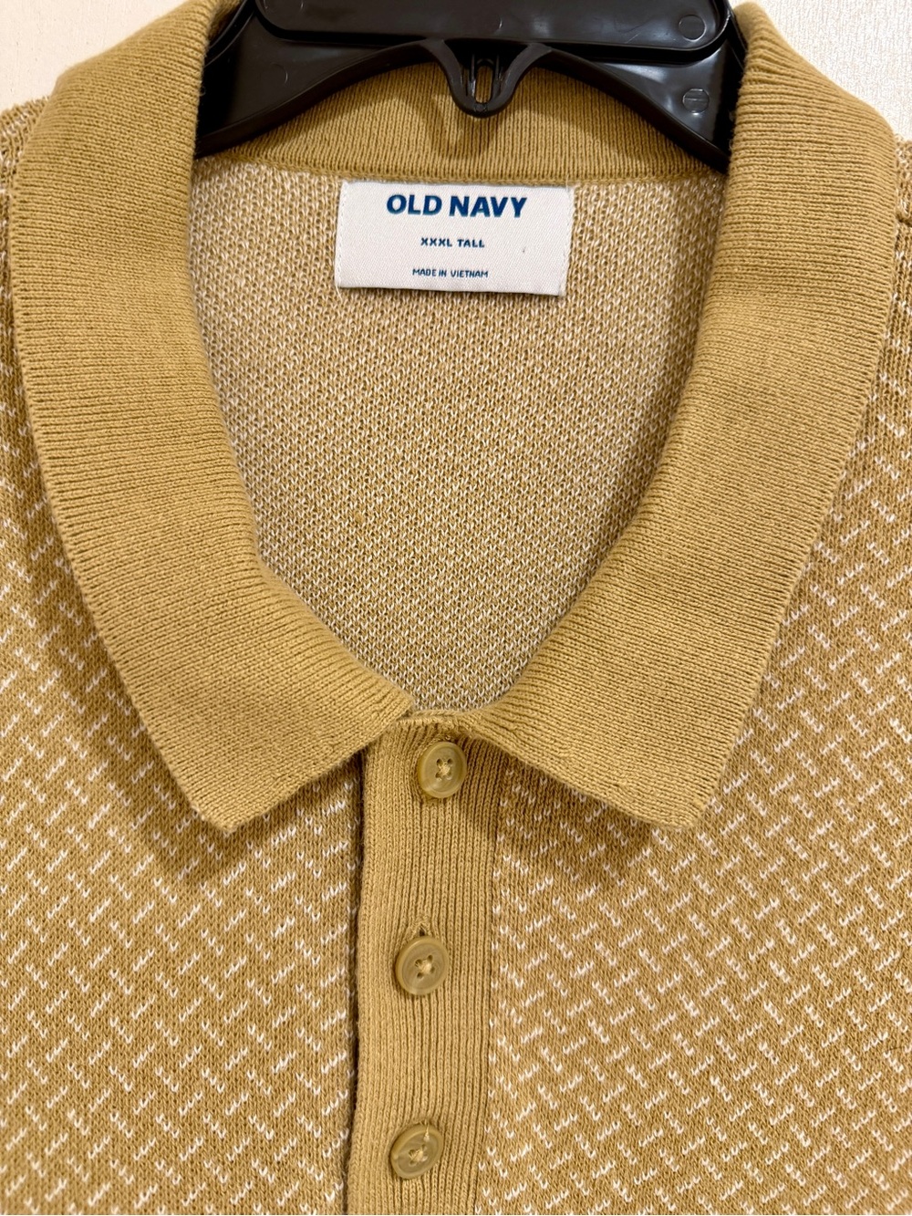 Old Navy Mustard Knit Polo Shirt